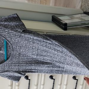 San Julian Grey Knit Cap Sleeved Side slit Cut Sz M